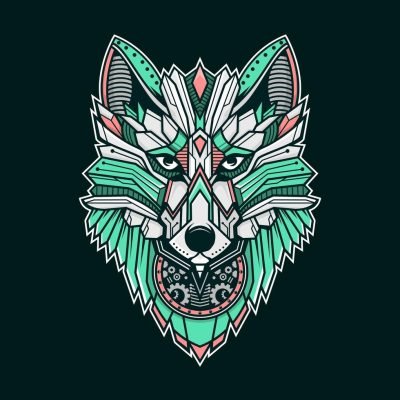 colorful-geometric-metal-wolf-vector