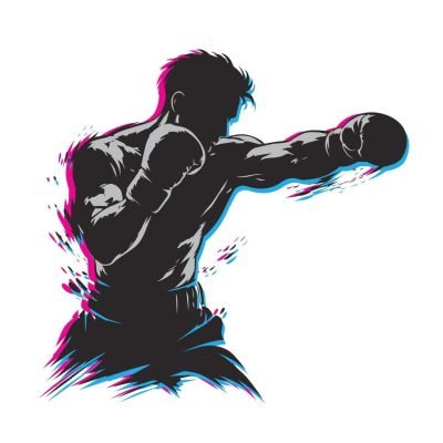 dynamic-boxer-punching-illustration-graphic-art-free-vector